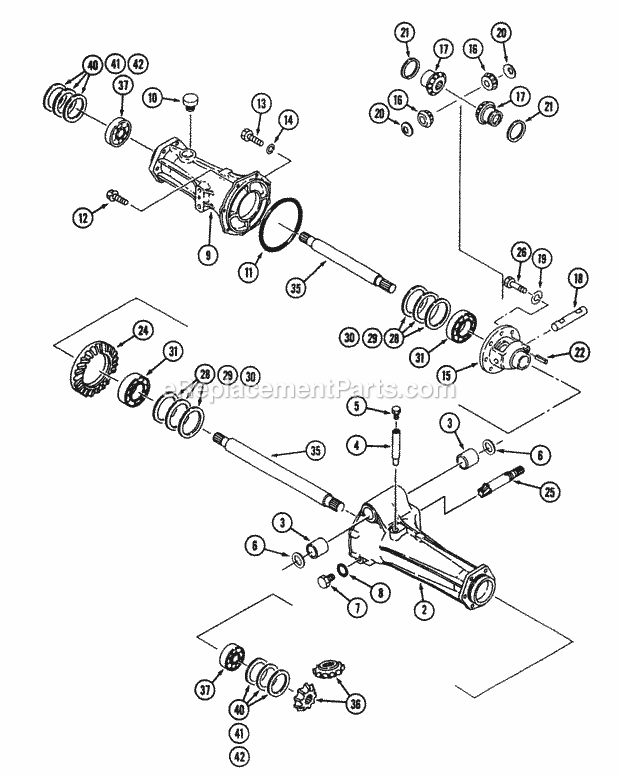 Front Axle - Mfd (Part 1) Diagram and Parts List for 544-434D100, 545-434D100, 546-434D100 Cub Cadet Lawn Tractor